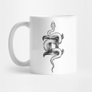 Gemini sign with snake Mug